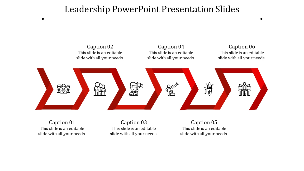 A Six Noded Leadership PowerPoint Presentation Slides